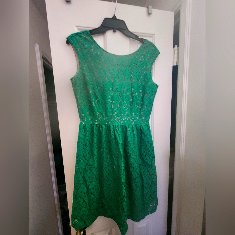 Green size 10 lace dress by Enfocus Studio